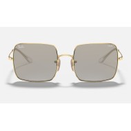 SQUARE 1971 MIRROR EVOLVE
Lenses: Dark Grey/Gold Photochromic Mirror  +  Frame: Shiny Gold