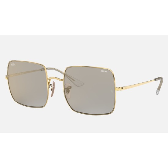 SQUARE 1971 MIRROR EVOLVE
Lenses: Dark Grey/Gold Photochromic Mirror  +  Frame: Shiny Gold
