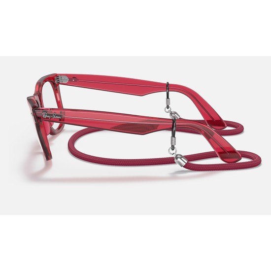 ORIGINAL WAYFARER COLORBLOCK TRANSITIONS®
Lenses: Clear/Blue Mirror  +  Frame: Transparent Red