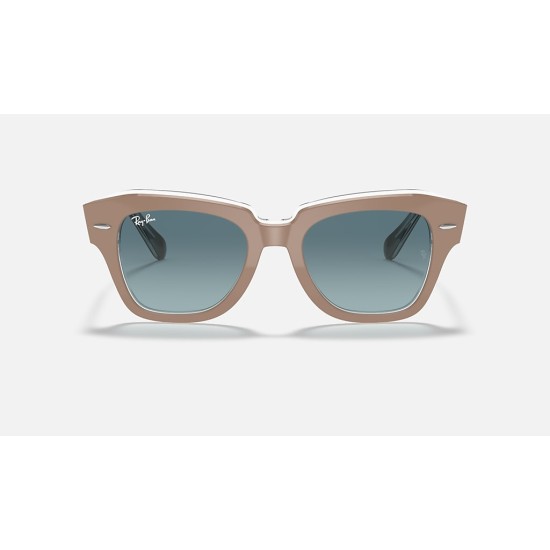 State StreetLenses: Blue Gradient  +  Frame: Beige (Beige)