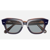 STATE STREET ORANGE FLUO
Lenses: Blue Photochromic Classic  +  Frame: Blue on Orange Fluo
