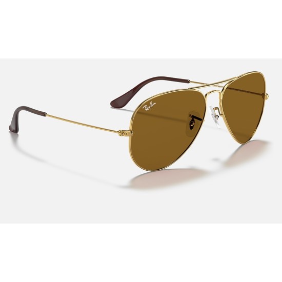 AVIATOR CLASSIC
Lenses: Brown Classic B-15  +  Frame: Gold