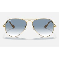 AVIATOR GRADIENT
Lenses: Light Blue Gradient  +  Frame: Gold