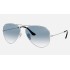 AVIATOR GRADIENT
Lenses: Light Blue Gradient  +  Frame: Silver