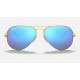 AVIATOR FLASH LENSES
Lenses: Blue Mirror  +  Frame: Gold