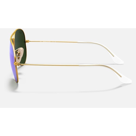 AVIATOR FLASH LENSES
Lenses: Blue Mirror  +  Frame: Gold