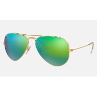 AVIATOR FLASH LENSES
Lenses: Green Mirror  +  Frame: Gold