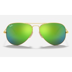 AVIATOR FLASH LENSES
Lenses: Green Mirror  +  Frame: Gold