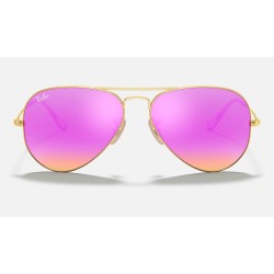 AVIATOR FLASH LENSES
Lenses: Cyclamen Mirror  +  Frame: Gold