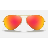 AVIATOR FLASH LENSES
Lenses: Orange Mirror  +  Frame: Gold