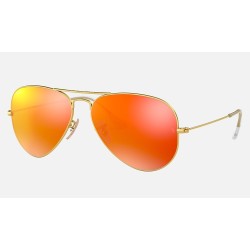 AVIATOR FLASH LENSES
Lenses: Orange Mirror  +  Frame: Gold