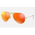 AVIATOR FLASH LENSES
Lenses: Orange Mirror  +  Frame: Gold