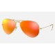 AVIATOR FLASH LENSES
Lenses: Orange Mirror  +  Frame: Gold