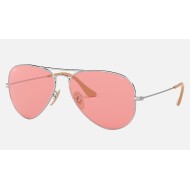 AVIATOR WASHED EVOLVE
Lenses: Pink Photochromic Classic  +  Frame: Silver