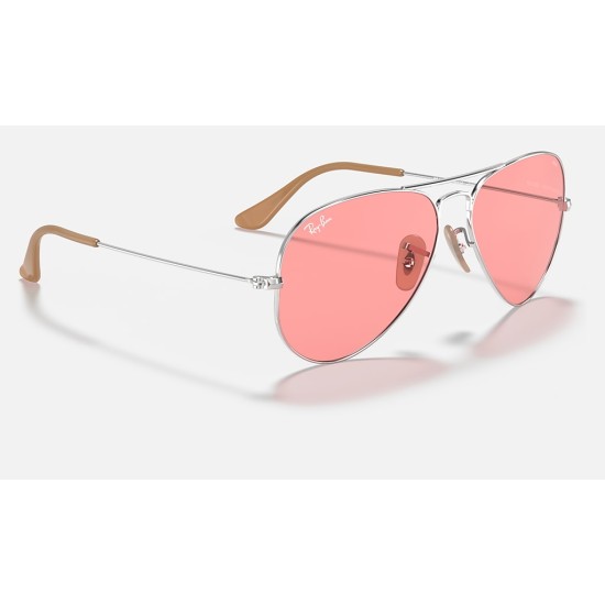 AVIATOR WASHED EVOLVE
Lenses: Pink Photochromic Classic  +  Frame: Silver