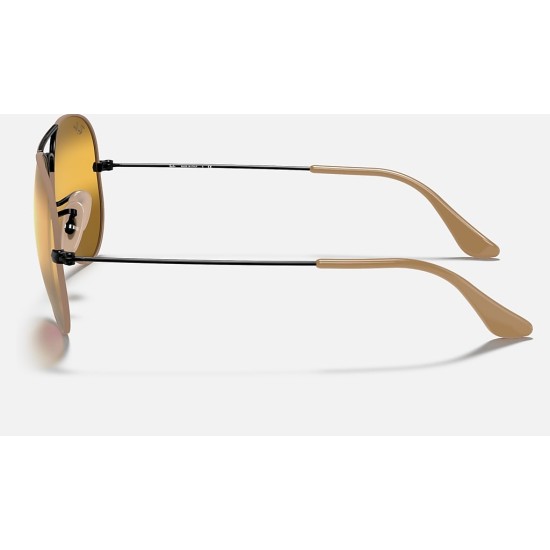 AVIATOR MIRROR
Lenses: Yellow Mirror  +  Frame: Matte Beige On Black