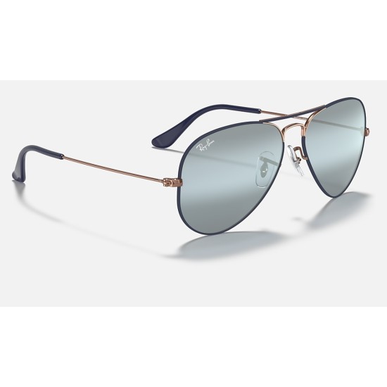 AVIATOR MIRROR
Lenses: Blue Mirror  +  Frame: Dark Blue