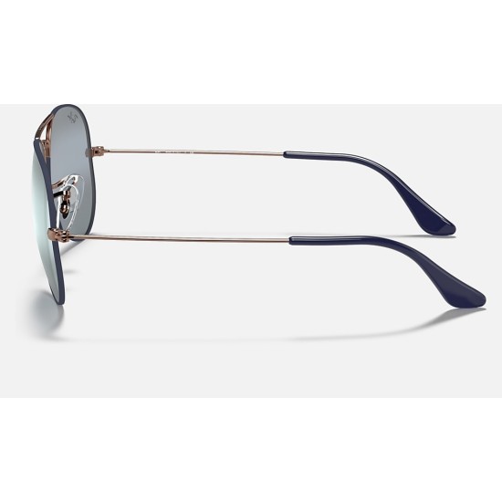 AVIATOR MIRROR
Lenses: Blue Mirror  +  Frame: Dark Blue