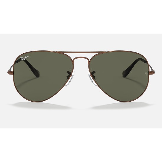 AVIATOR CLASSIC
Lenses: Green Classic G-15  +  Frame: Brown Metal