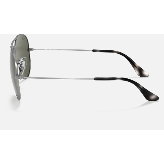 AVIATOR CLASSIC
Lenses: Green Classic G-15  +  Frame: Grey Metal