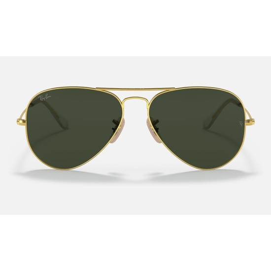 AVIATOR | AVIATION COLLECTION
Lenses: Green Classic G-15  +  Frame: Gold