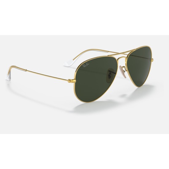 AVIATOR | AVIATION COLLECTION
Lenses: Green Classic G-15  +  Frame: Gold
