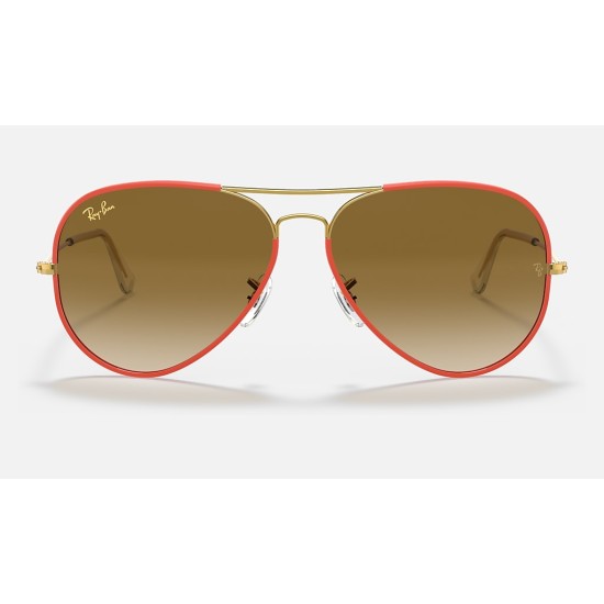 AVIATOR FULL COLOR LEGEND
Lenses: Light Brown Gradient  +  Frame: Red