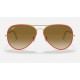 AVIATOR FULL COLOR LEGEND
Lenses: Light Brown Gradient  +  Frame: Red