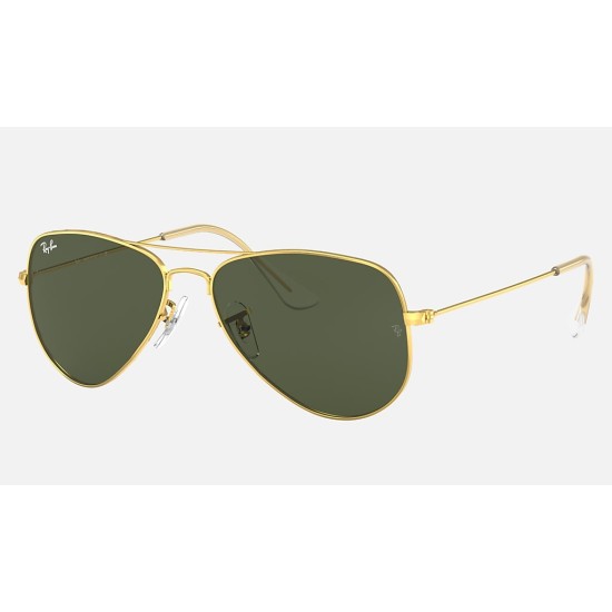 AVIATOR EXTRA SMALL
Lenses: Green Classic  +  Frame: Gold