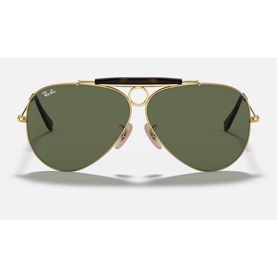 SHOOTER HAVANA COLLECTION
Lenses: Green Classic G-15  +  Frame: Gold
