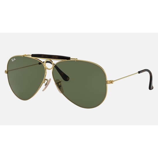 SHOOTER HAVANA COLLECTION
Lenses: Green Classic G-15  +  Frame: Gold