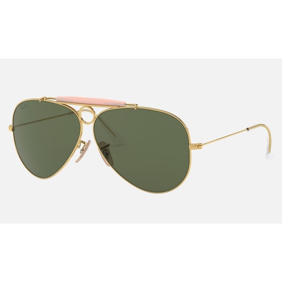 SHOOTER | AVIATION COLLECTION
Lenses: Green Classic G-15  +  Frame: Gold