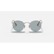 ROUND WASHED EVOLVE
Lenses: Blue Photochromic Classic  +  Frame: Silver
