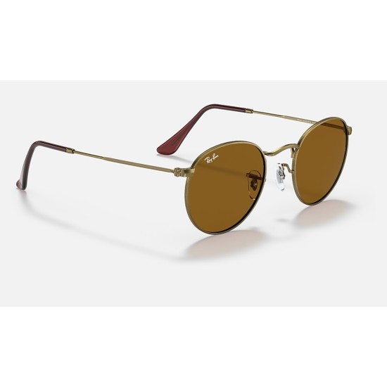 ROUND METAL ANTIQUED
Lenses: B-15 Brown Classic  +  Frame: Antique Gold