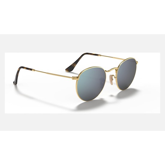 ROUND FLAT LENSES
Lenses: Silver Mirror  +  Frame: Gold