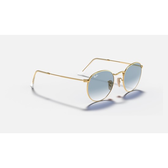 ROUND FLAT LENSES
Lenses: Light Blue Gradient  +  Frame: Gold