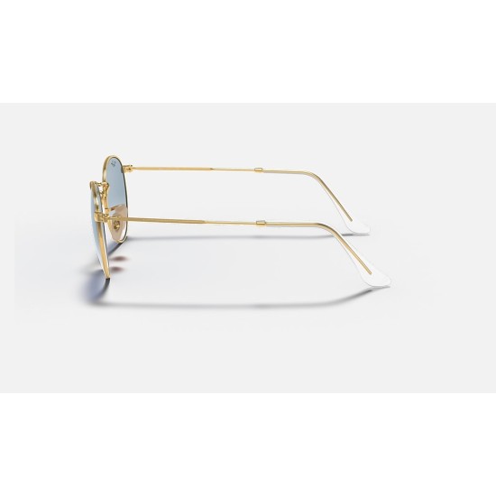 ROUND FLAT LENSES
Lenses: Light Blue Gradient  +  Frame: Gold