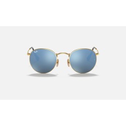 ROUND FLAT LENSES
Lenses: Light Blue Mirror  +  Frame: Gold