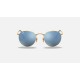 ROUND FLAT LENSES
Lenses: Light Blue Mirror  +  Frame: Gold