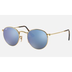 ROUND FLAT LENSES
Lenses: Light Blue Mirror  +  Frame: Gold