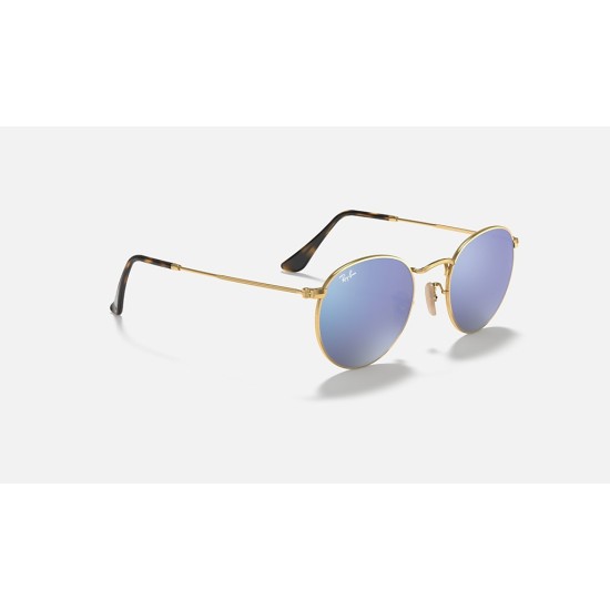ROUND FLAT LENSES
Lenses: Light Blue Mirror  +  Frame: Gold