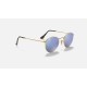 ROUND FLAT LENSES
Lenses: Light Blue Mirror  +  Frame: Gold