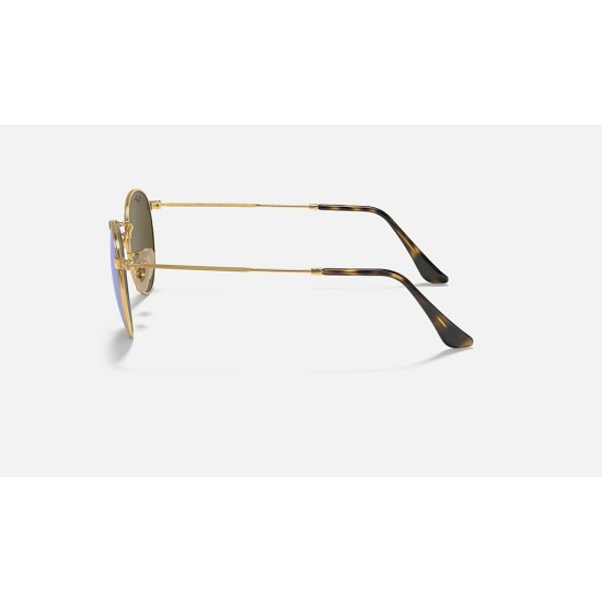 ROUND FLAT LENSES
Lenses: Light Blue Mirror  +  Frame: Gold