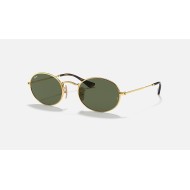 OVAL FLAT LENSES
Lenses: Green Classic G-15  +  Frame: Gold