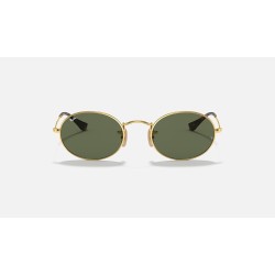 OVAL FLAT LENSES
Lenses: Green Classic G-15  +  Frame: Gold