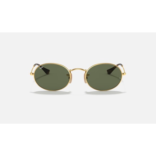 OVAL FLAT LENSES
Lenses: Green Classic G-15  +  Frame: Gold
