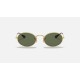 OVAL FLAT LENSES
Lenses: Green Classic G-15  +  Frame: Gold