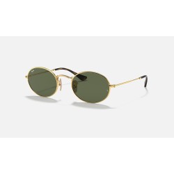 OVAL FLAT LENSES
Lenses: Green Classic G-15  +  Frame: Gold