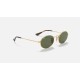 OVAL FLAT LENSES
Lenses: Green Classic G-15  +  Frame: Gold