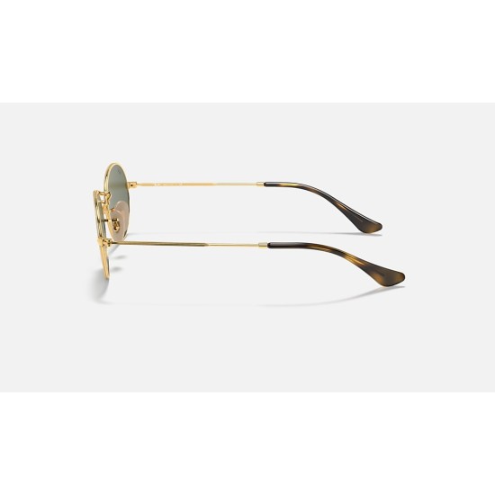 OVAL FLAT LENSES
Lenses: Green Classic G-15  +  Frame: Gold